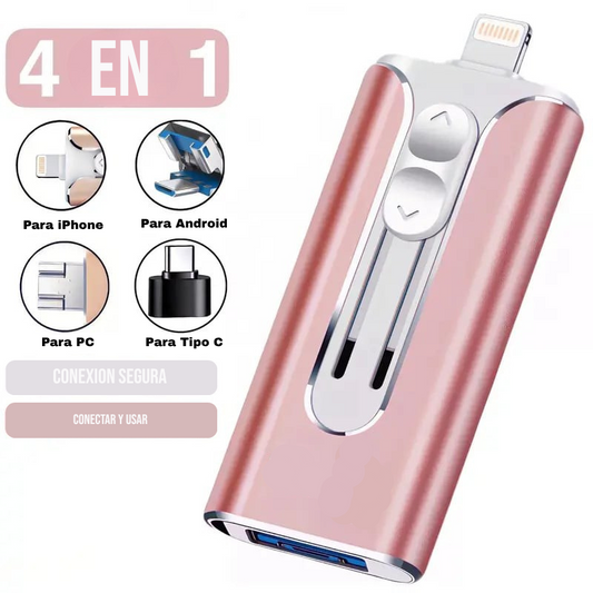 Memoria USB 4 en 1 para iPhone/iPad/Android/PC