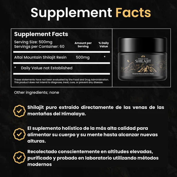 Shilajit del Himalaya Natural  100%